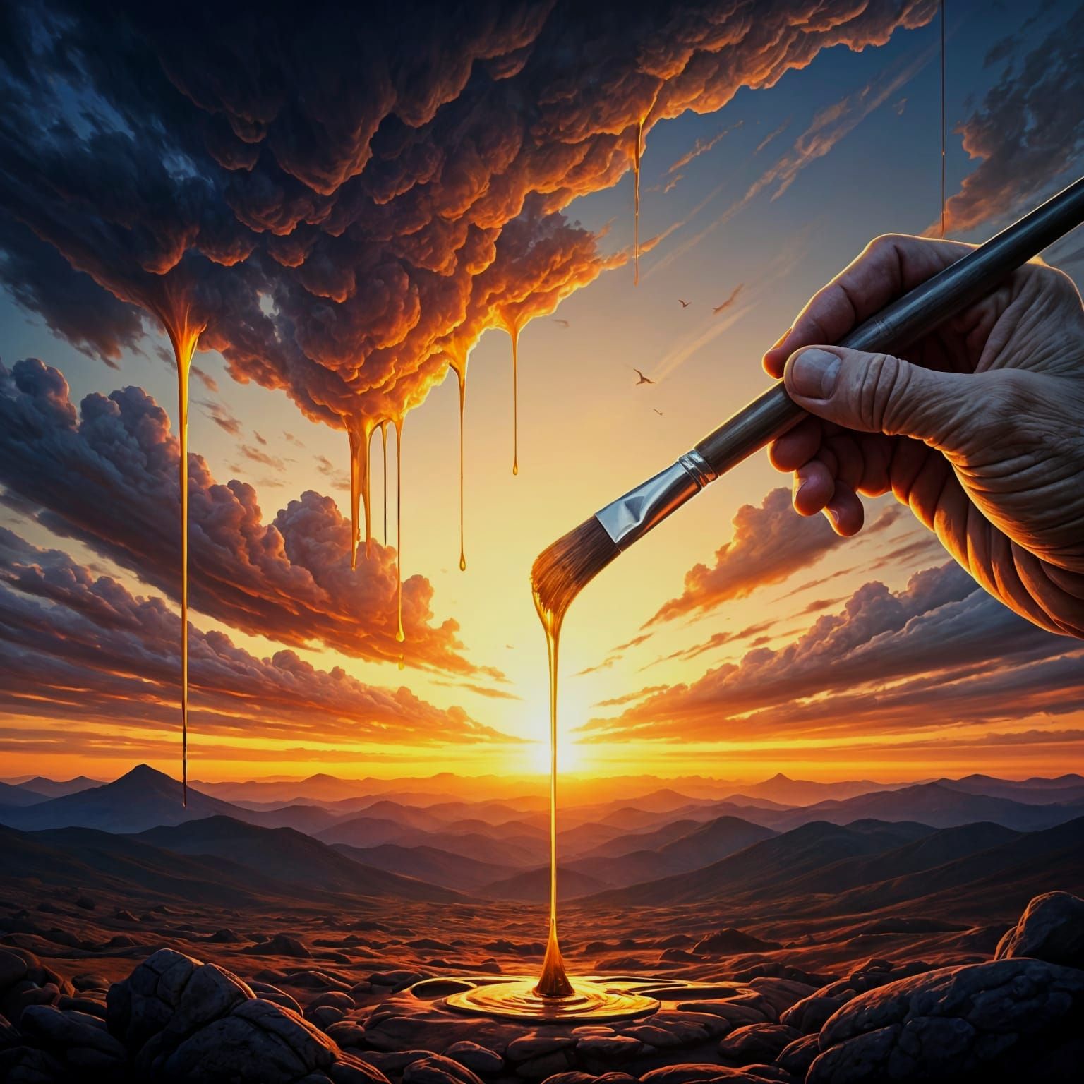 Painting the Sky: Hyperrealistic Impressionistic Art
