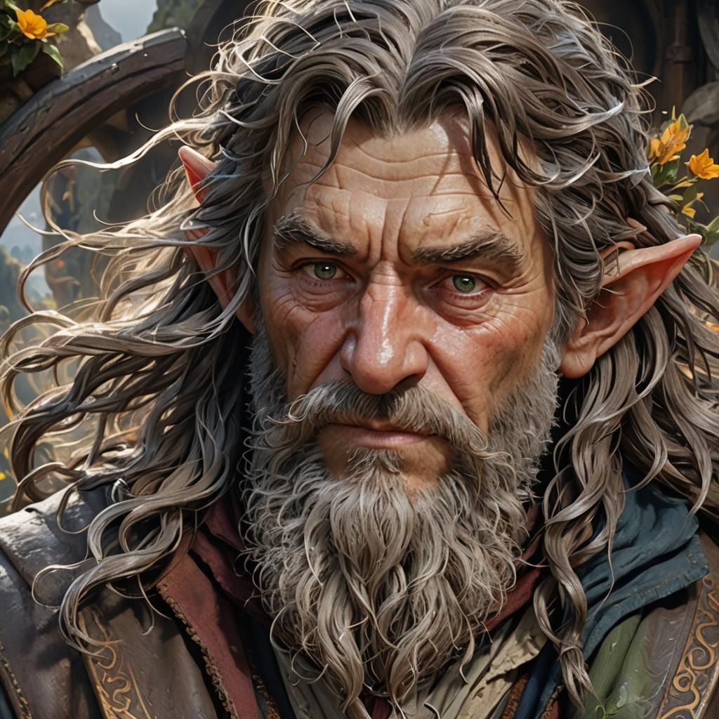 Hyperrealistic Hobbit Portrait in 8k Resolution