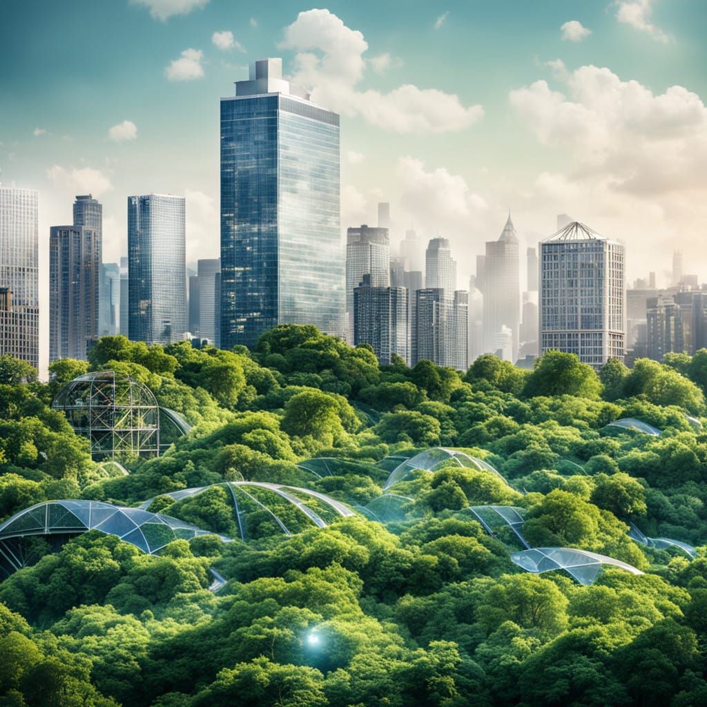 Sustainable Utopian Metropolis Unfolds Amidst Verdant Canopy