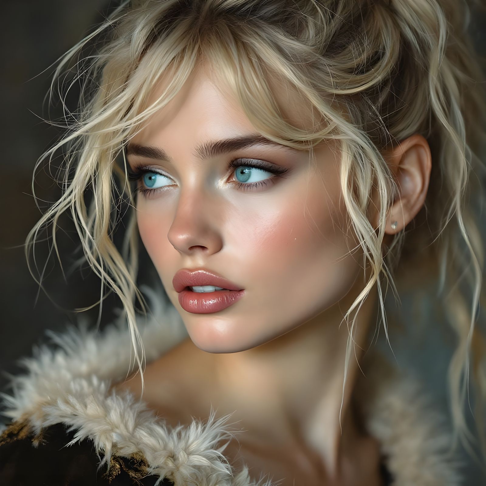 Portrait of a Norse Goddess in Romantic Style