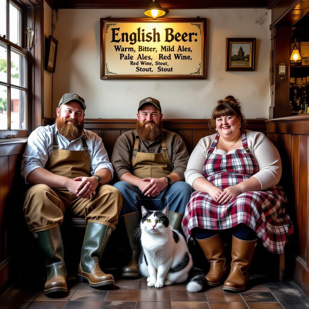 Cozy Pub Scene with Farm Workers in Wainwright Style
