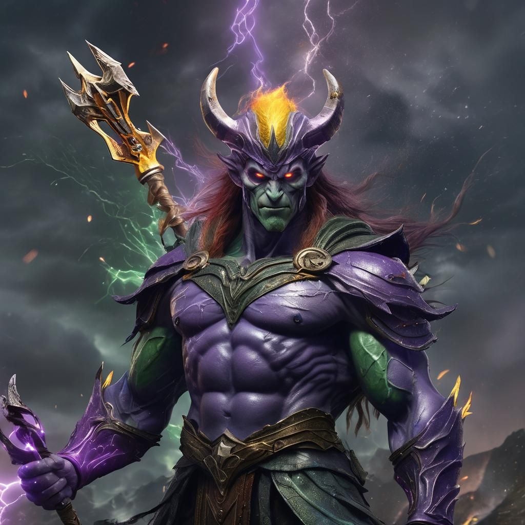 Disintegrating Lightning God Digital Art