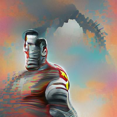 Digital Illustration of a Colossal Figure