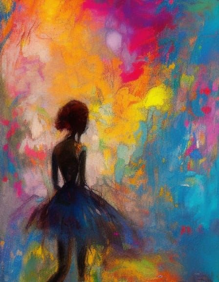 Girl at Forest Edge: Fine Art Composition