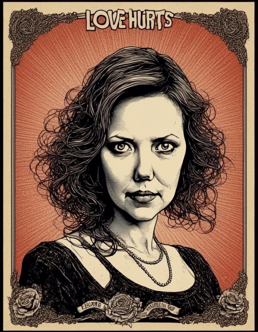 Comic Art Movie Poster: Love Hurts