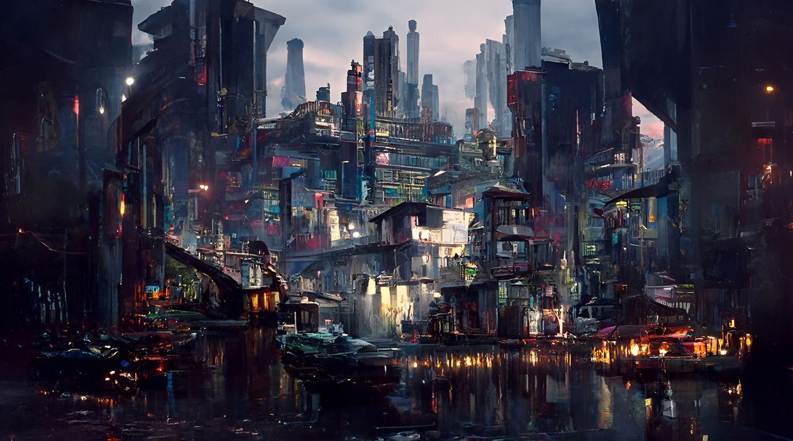 Slum Canals of Neo-Tokyo
