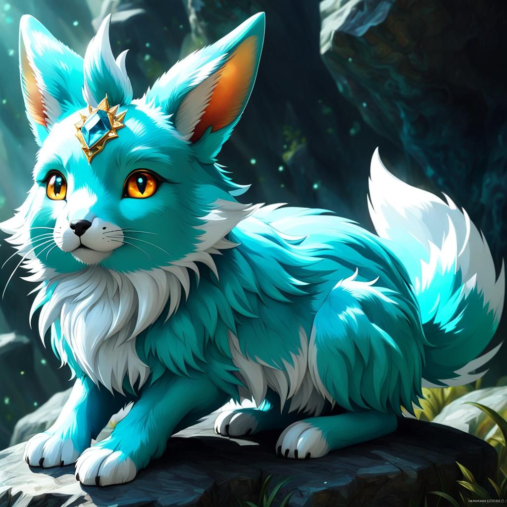 Mystic Turquoise Carbuncle with Jewel Forehead