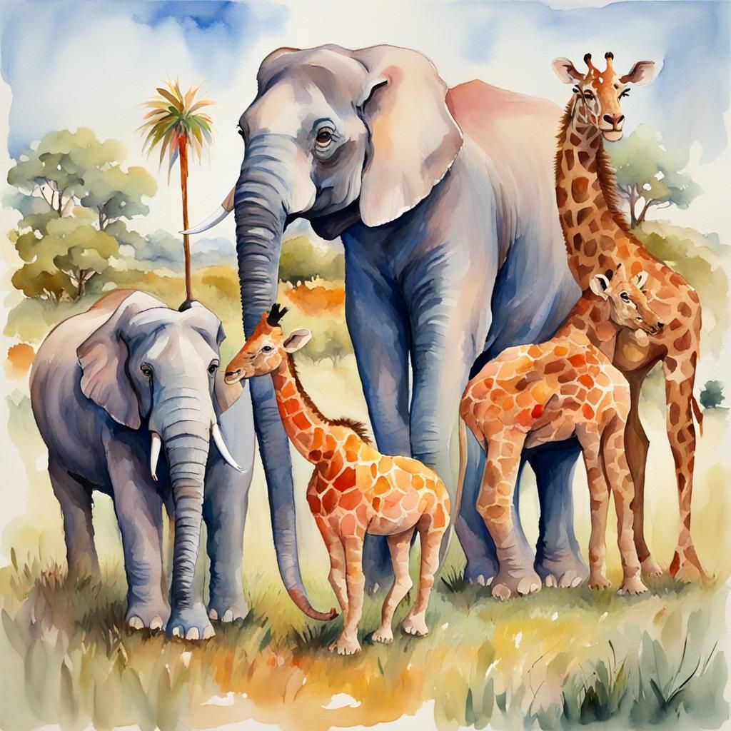 Christmas in the Plains: A Watercolor Gouache Masterpiece