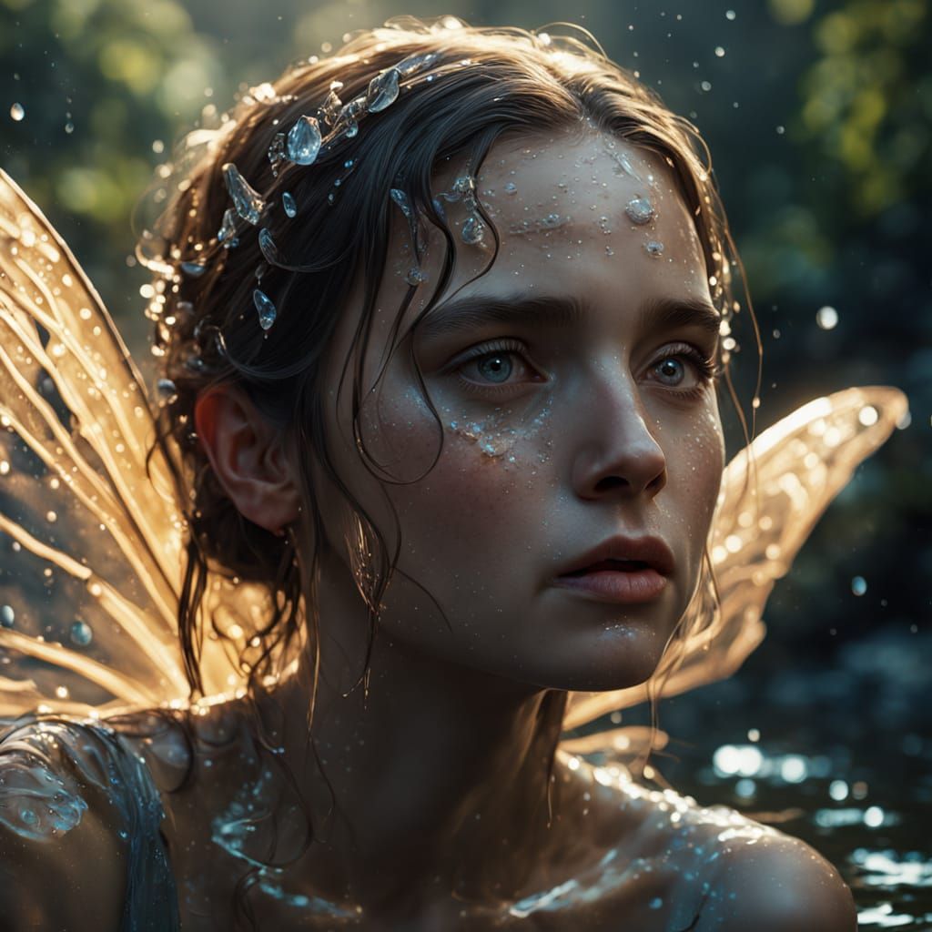 Emerging Enchantress in Hyperrealistic Detail