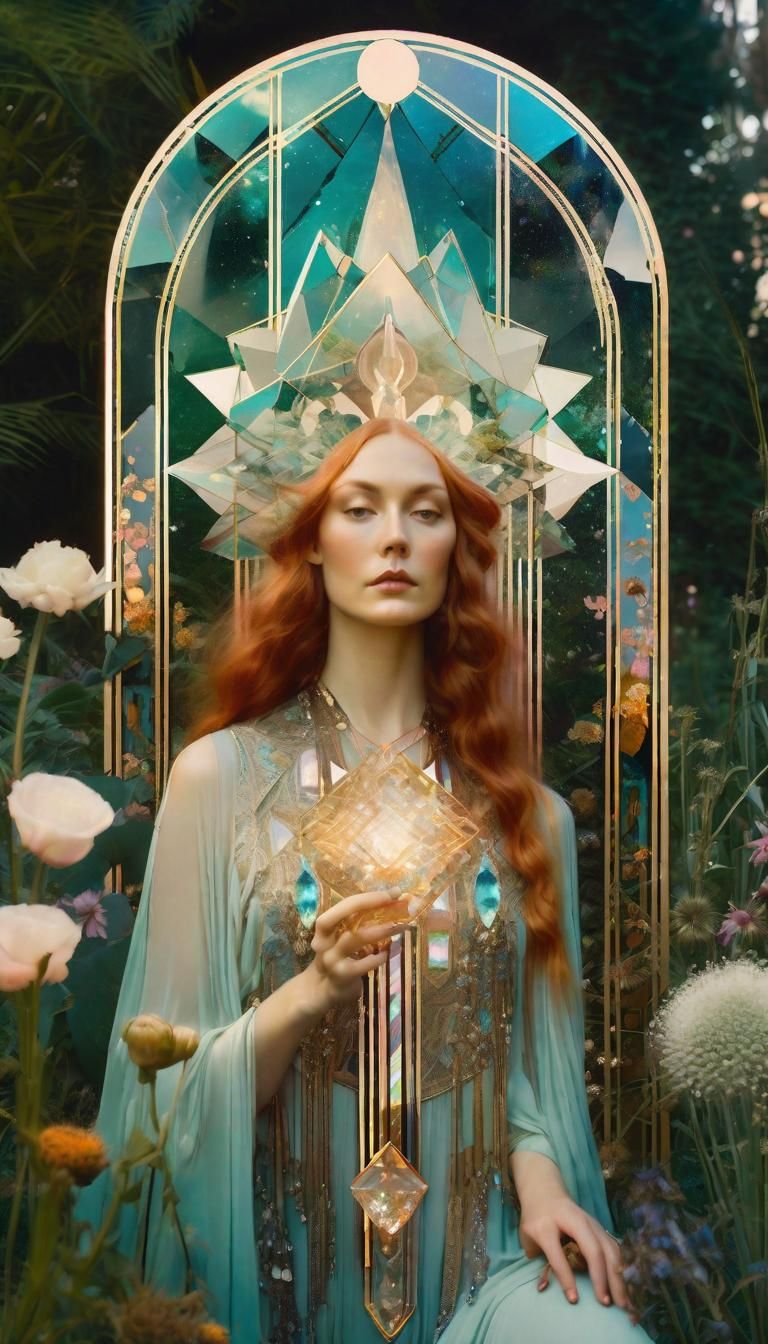 Bohemian Crystal Garden: Geometric Witchcore Design