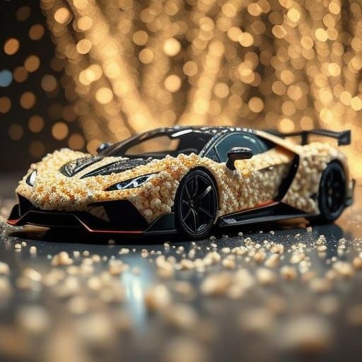 Popcorn Supercar in Professional Photography Style