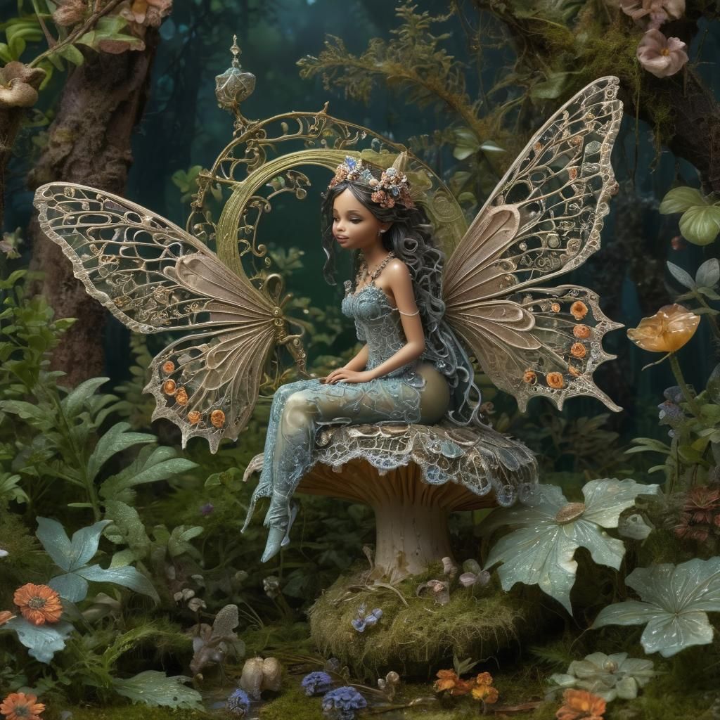 Tiny Fairy and Butterfly