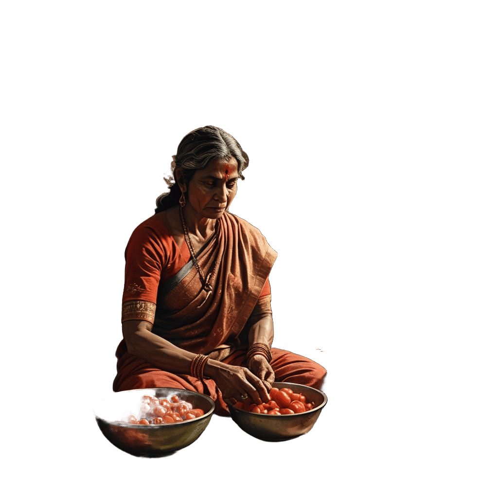 Tomato Lord Hanuman by Indian Mother: Matte Painting