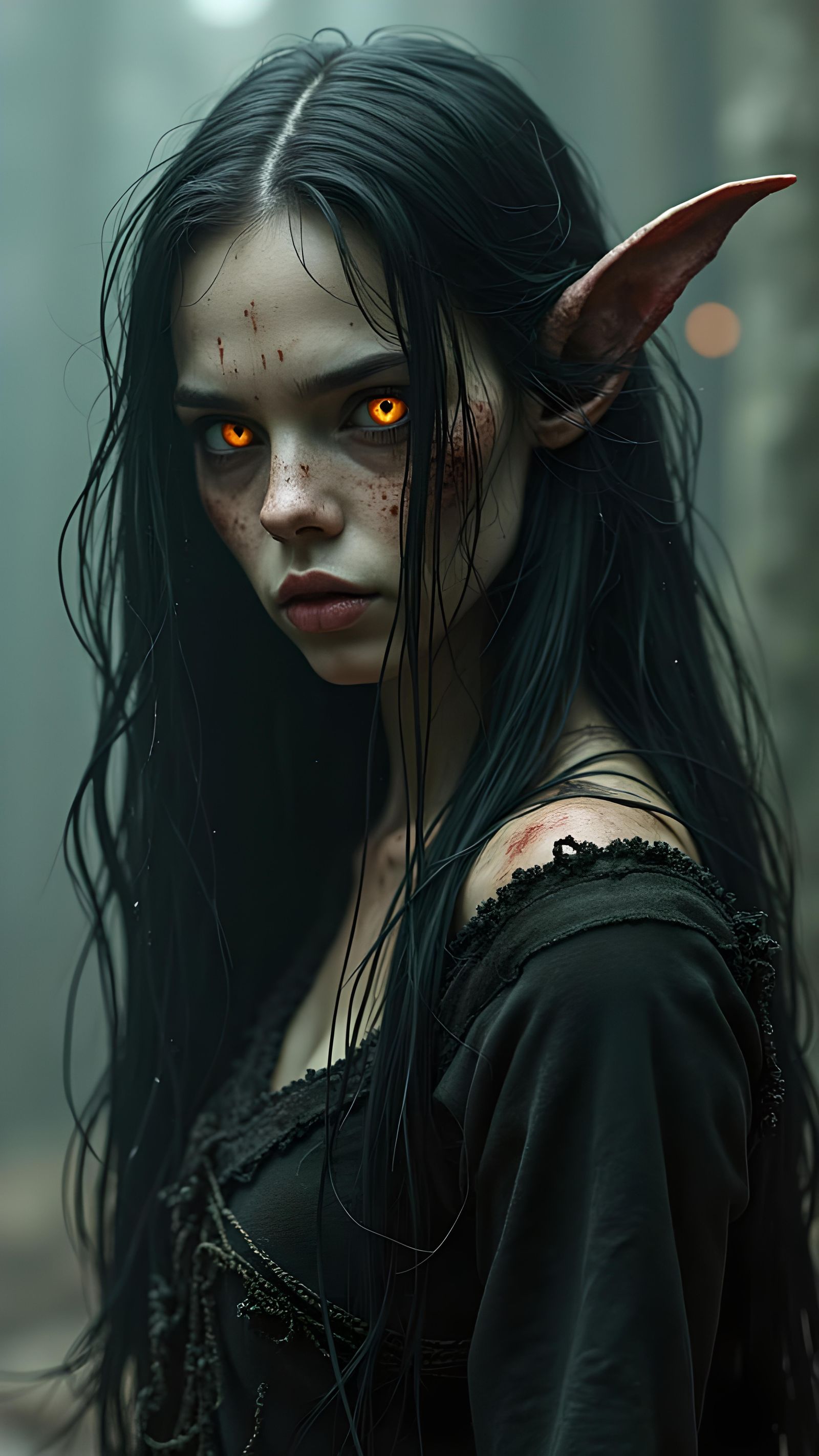 Wicked Rapunzel Portrait in Post-Apocalyptic Style