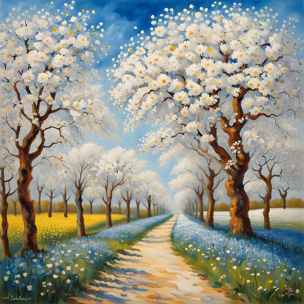 Spring Day Dreamscape in Detailed Matte Painting