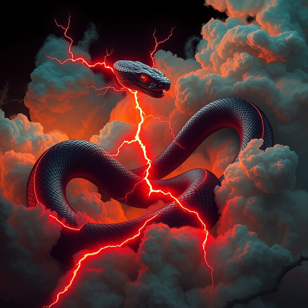 Electric Serpent in Turbulent Skies
