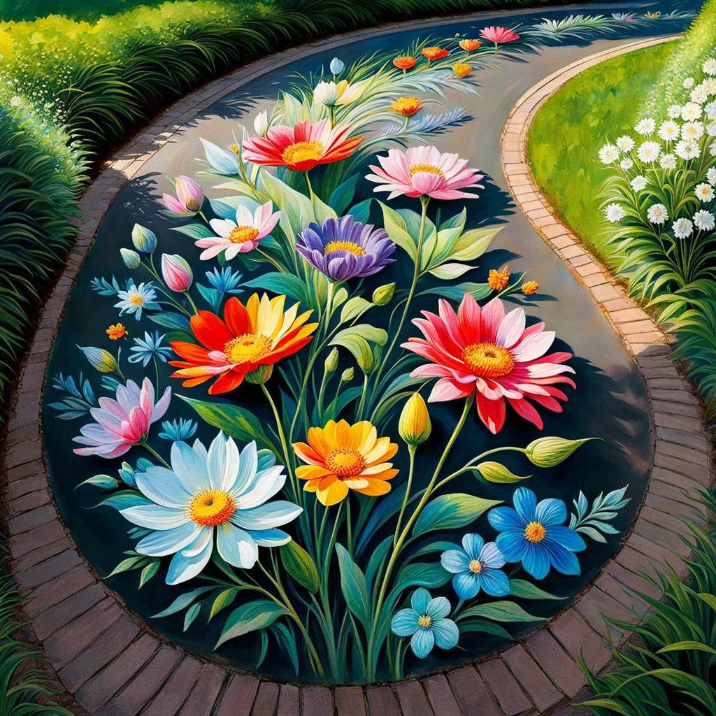 Floral Chalk Art