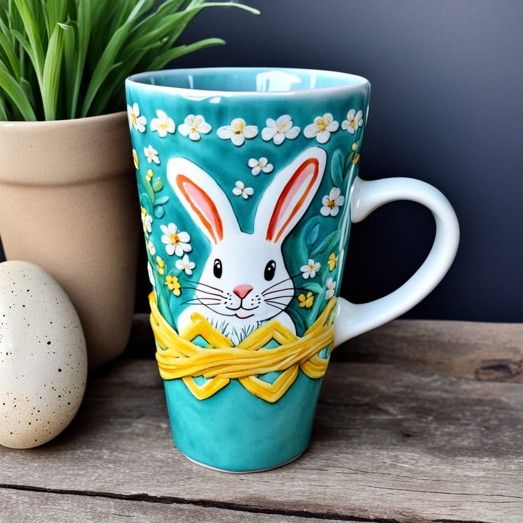 Easter Ceramic Latte Mug