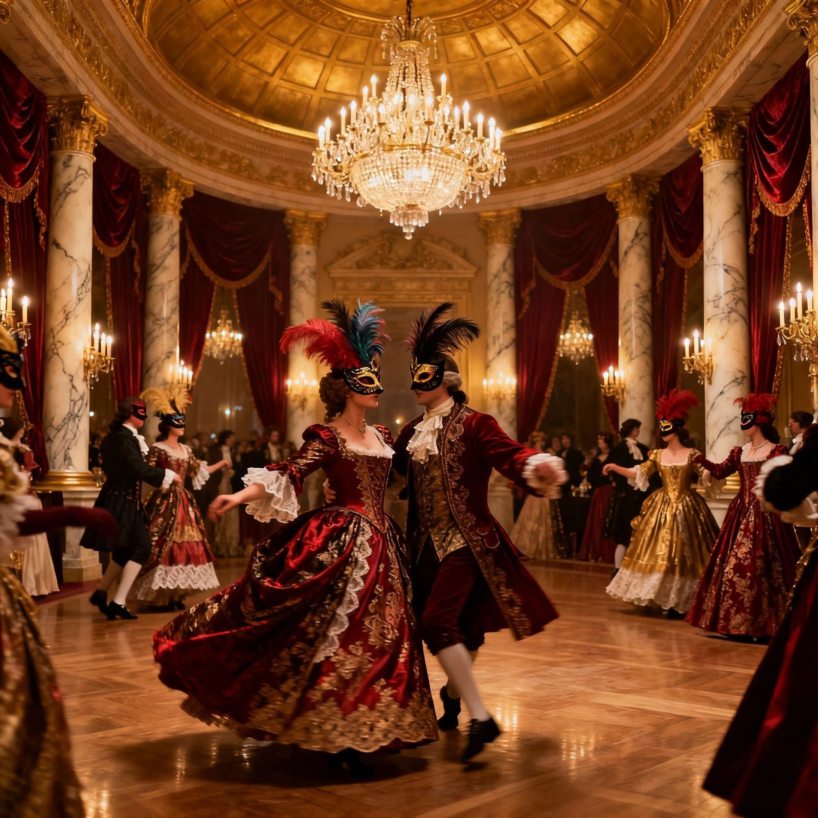 Venetian Masquerade Ball Scene