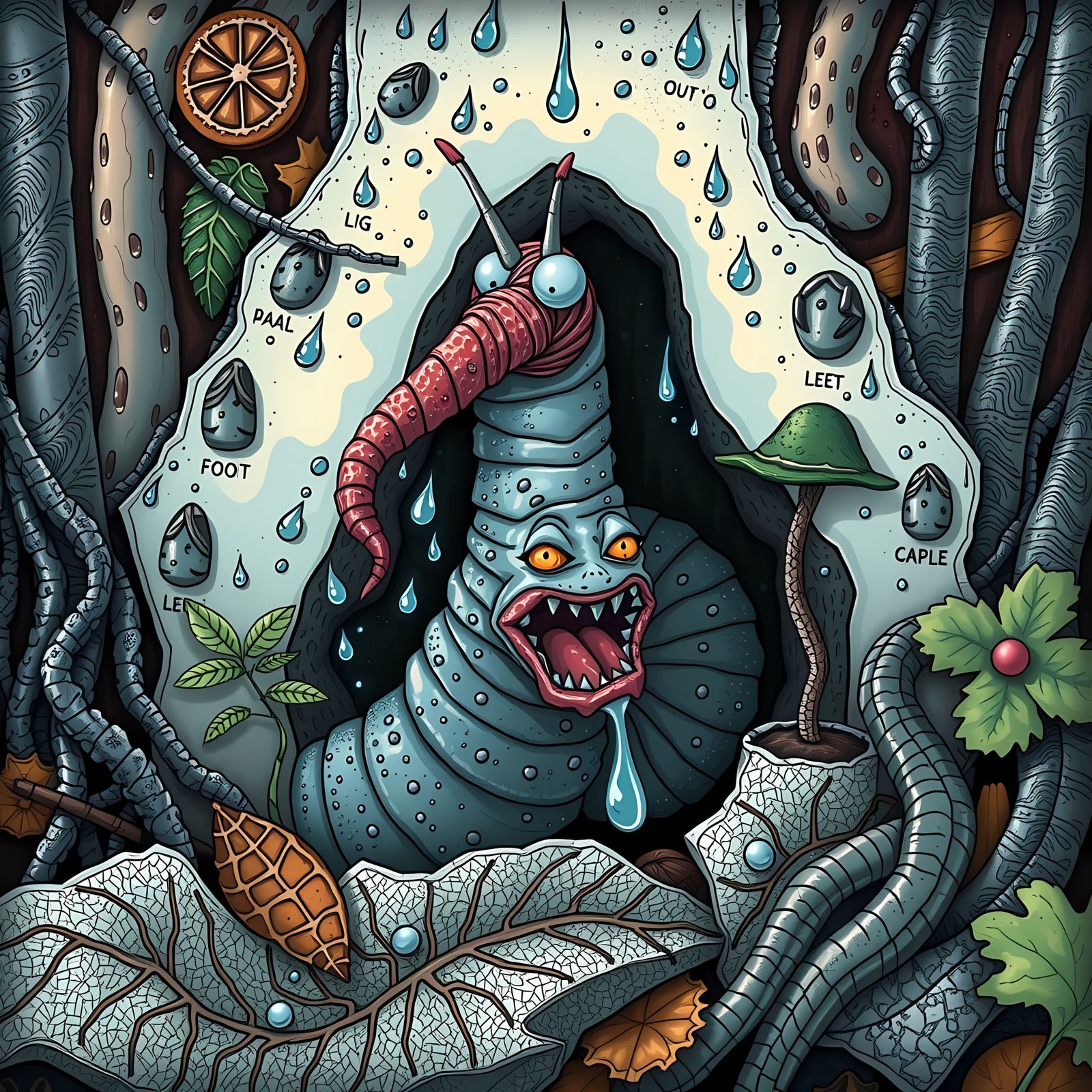 Disturbing Worm Creature Squirting Milk