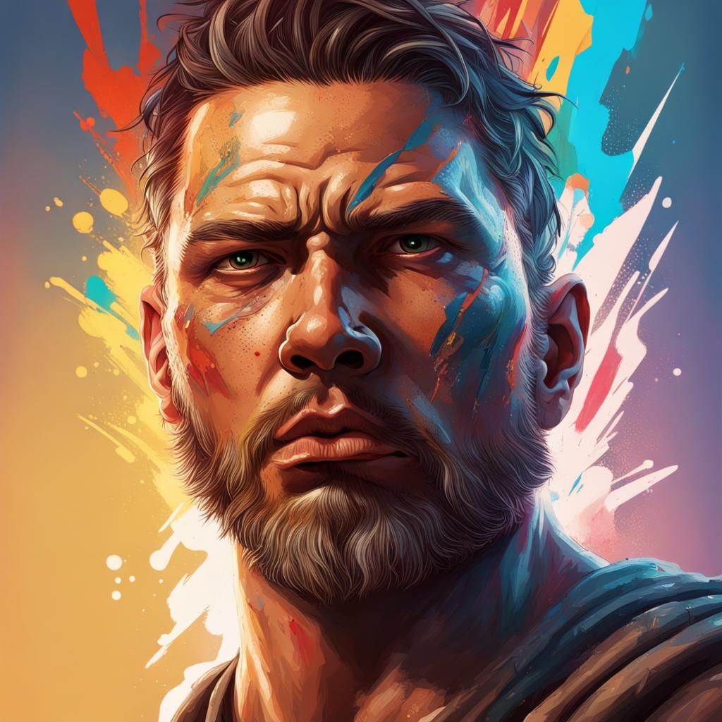 Hyperrealistic Shot at Redemption in Splash Art Style