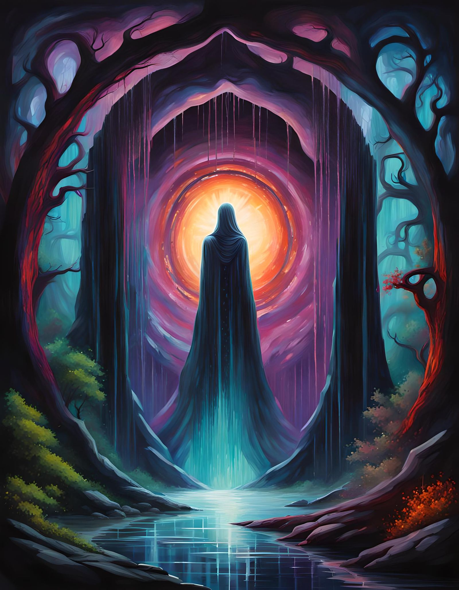 Kingdom of Shadows: Acrylic Art in 8k