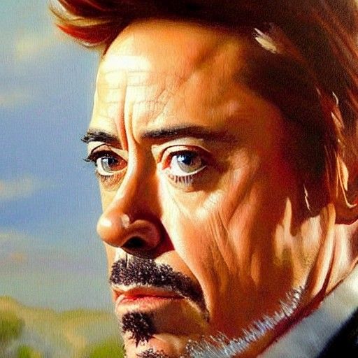 Robert Downey Jr. as Oil Painting Portrait