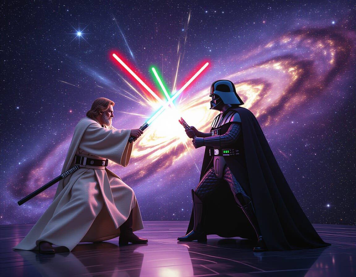 Epic Lightsaber Duel: Obi-Wan vs. Darth Vader