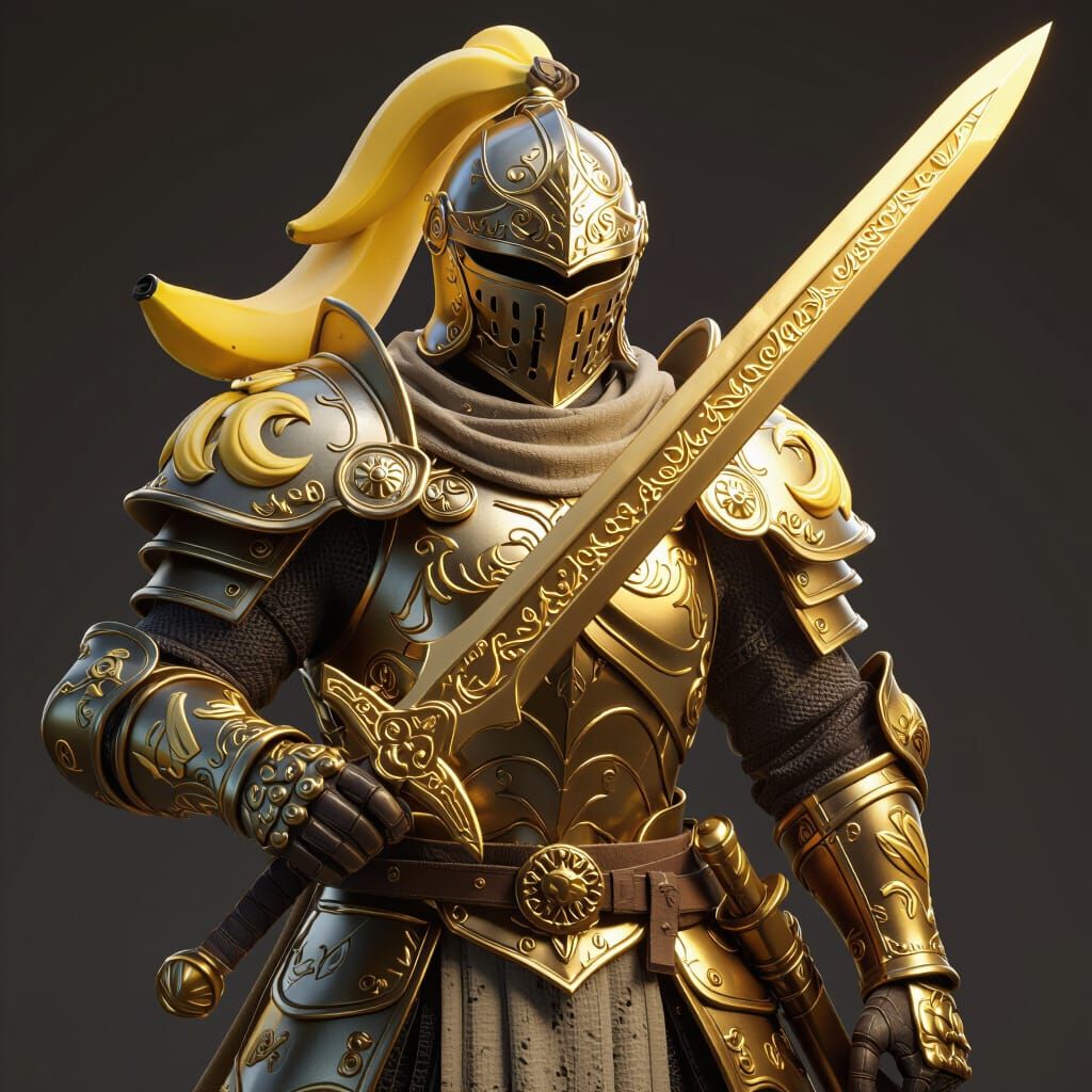 Banana King in Detailed 3D Anime Armor