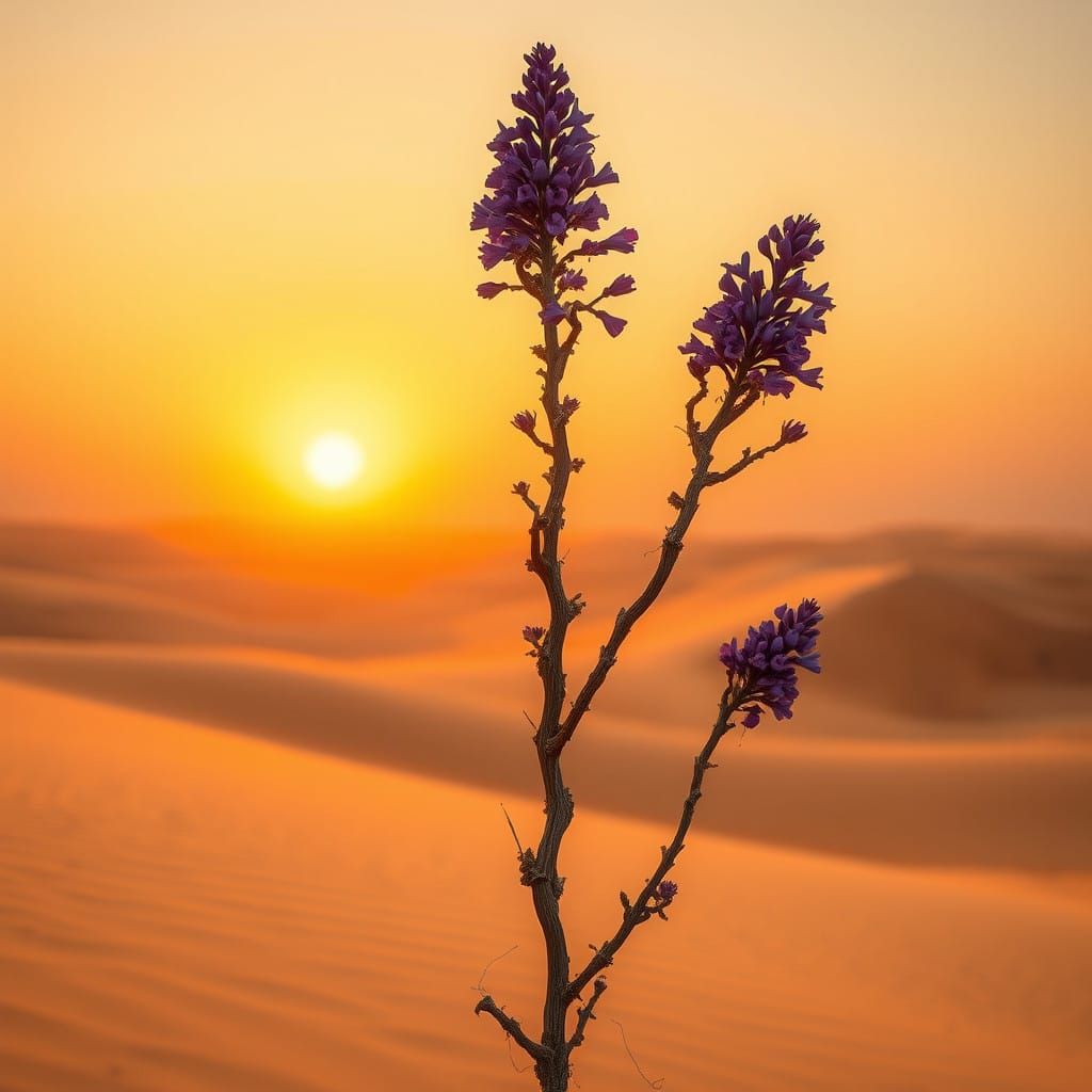 Surreal Desert Landscape with Majestic Licorice Plant