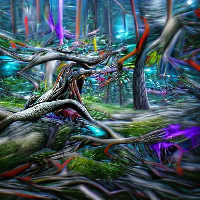 Eerie Twisted Forest in Holographic Hyperrealism