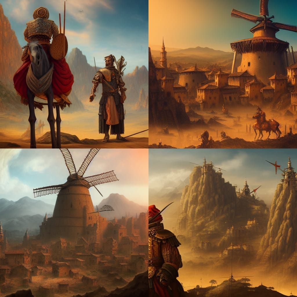 Don Quixote: Detailed Matte Painting in Deep Color