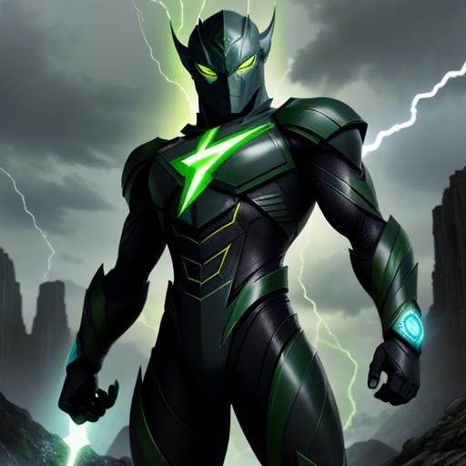 Mythical Gear Golem with Green Lightning