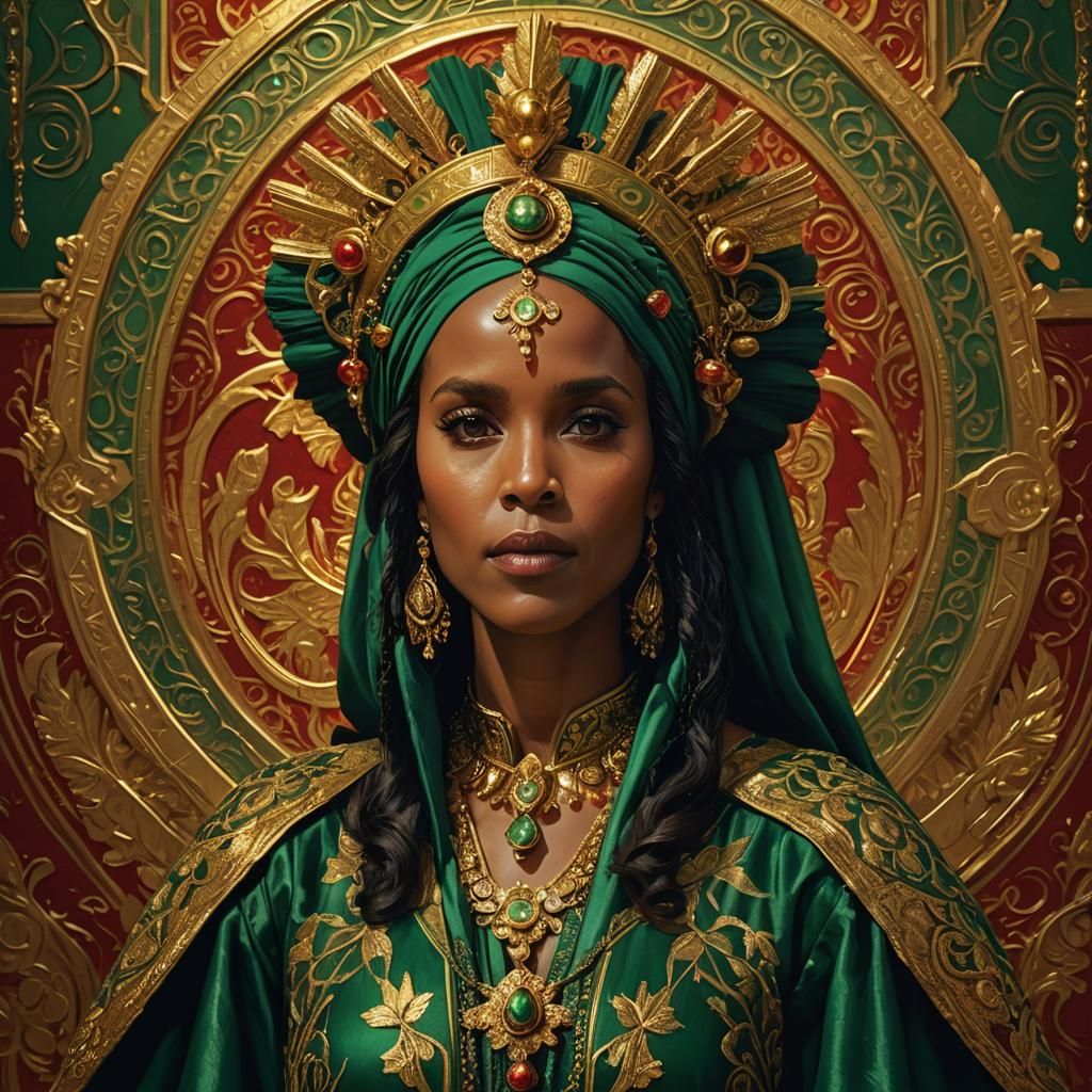 Kerry Washington as Nefretete in Opulent Fantasy Style