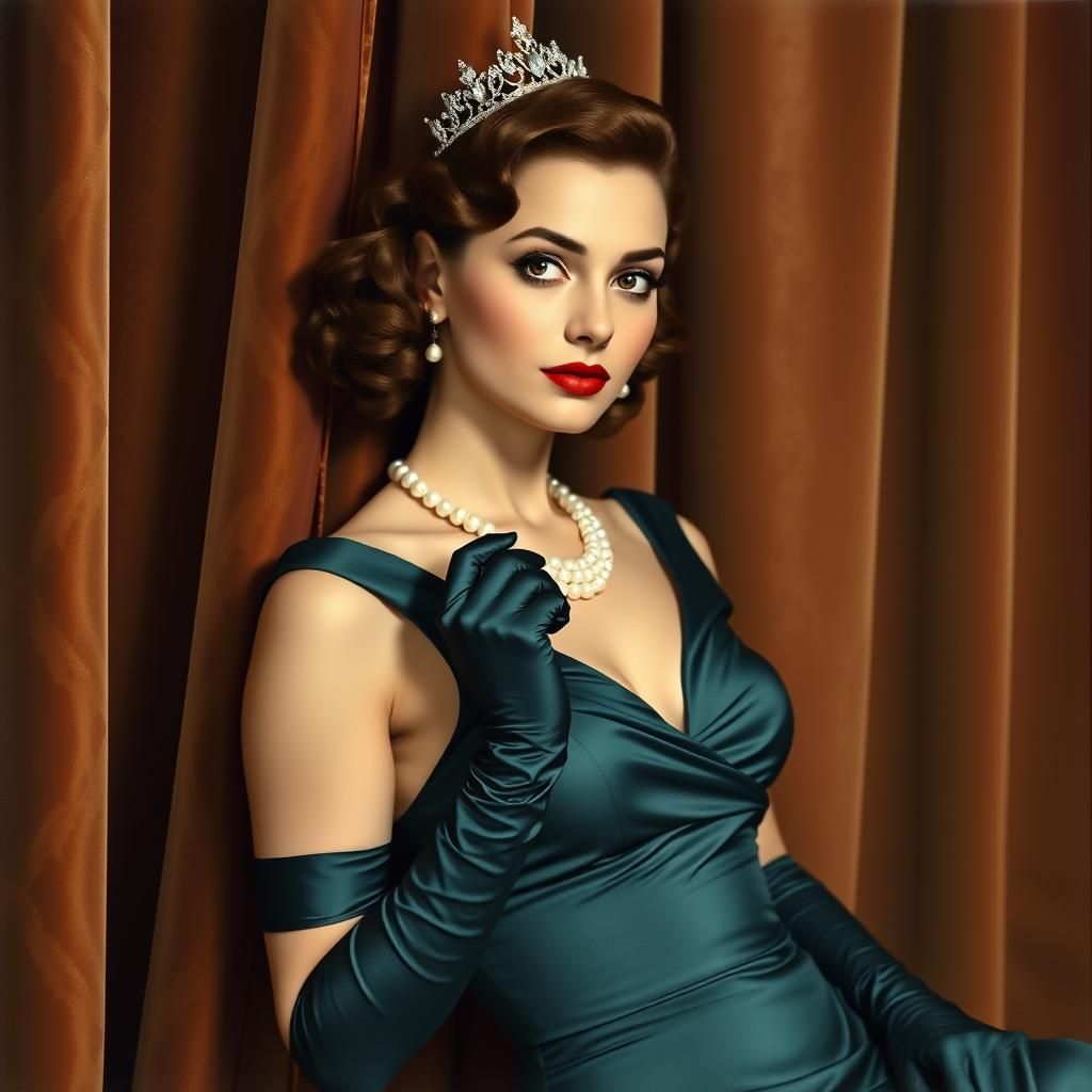 Classic Pin-Up Portrait in Gil Elvgren Style