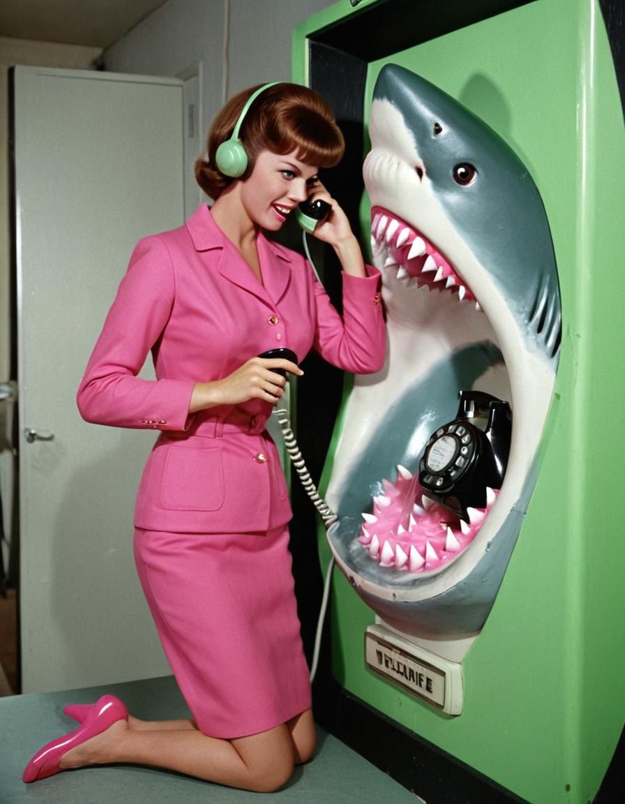 Businesswoman On The Shark Phone!