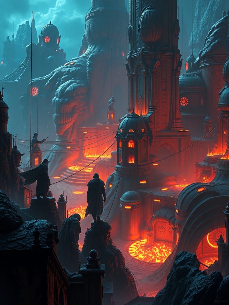 Epic Sci-Fi Scene with Dramatic Lighting