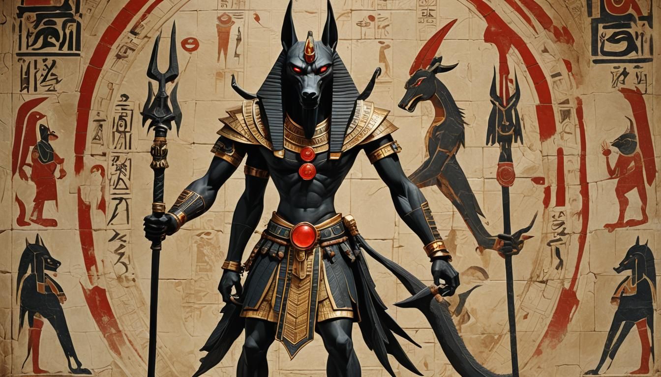Anubis as Battle God in Dark Beast Style