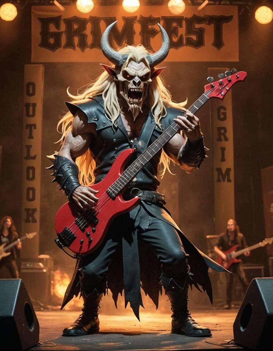 Demonic Bassist Shreds at Grimfest