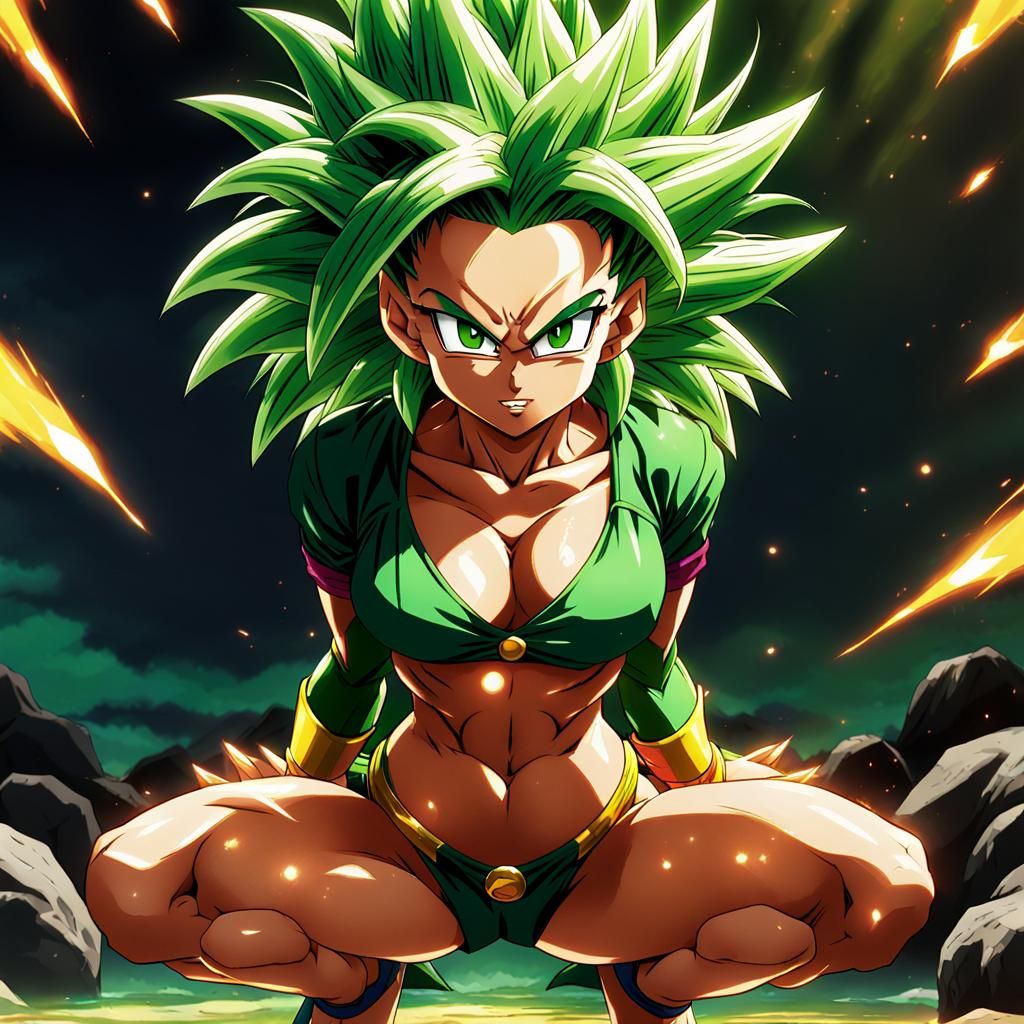 Kefla in Bikini: Anime-Style Cel-Shaded Art