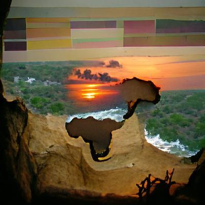 African Sunset Cliffside View