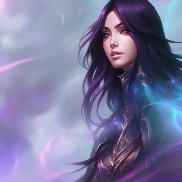 Rukia Portrait in Hyperdetailed Concept Art Style