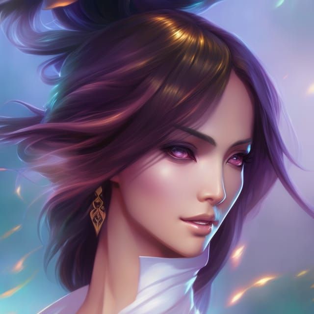 Rukia Portrait in Detailed Concept Art Style