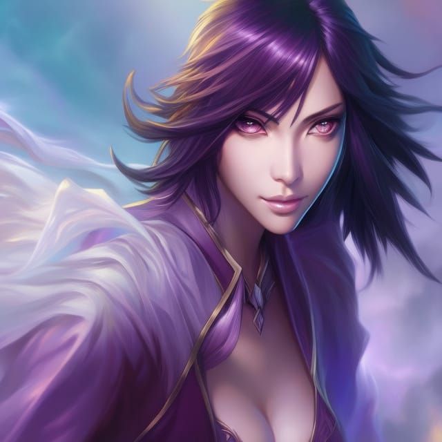 Rukia Portrait in Hyperdetailed Digital Art Style