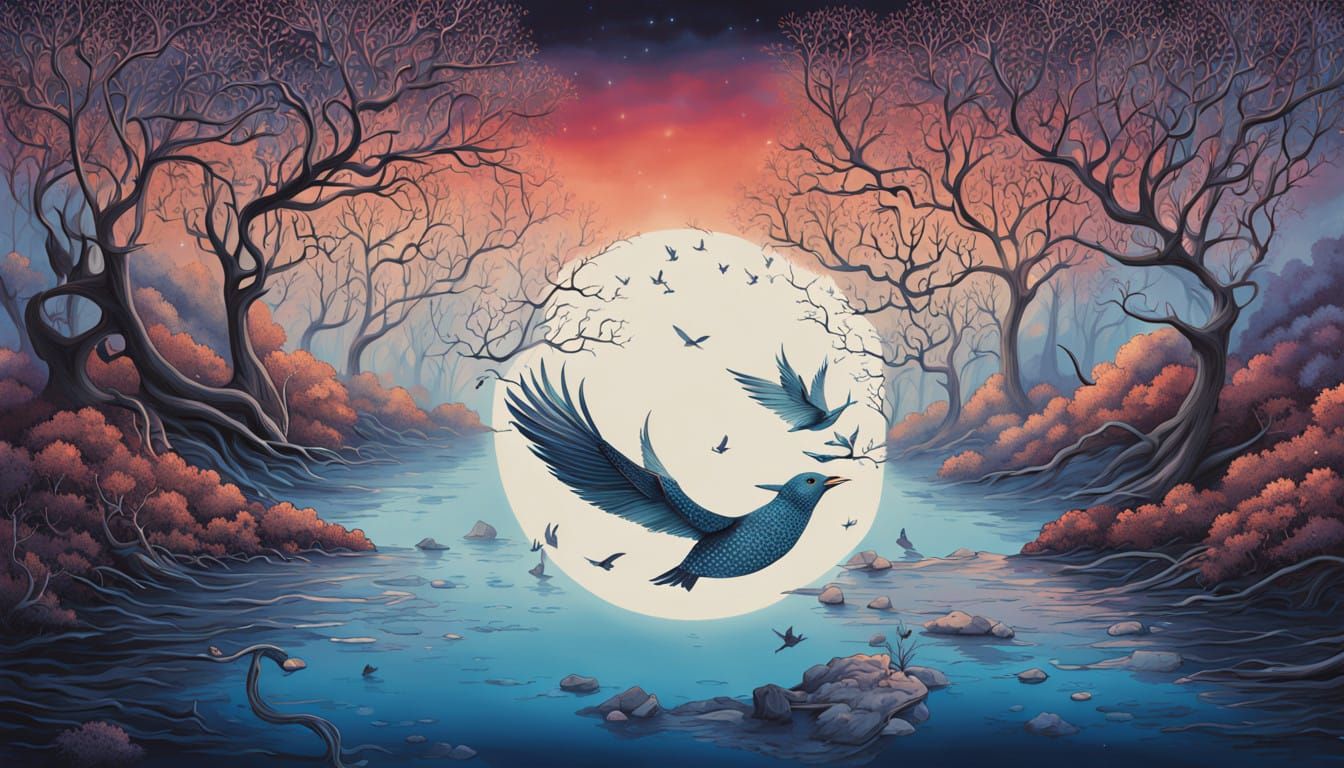 Surrealist Masterpiece of Whimsical Nature