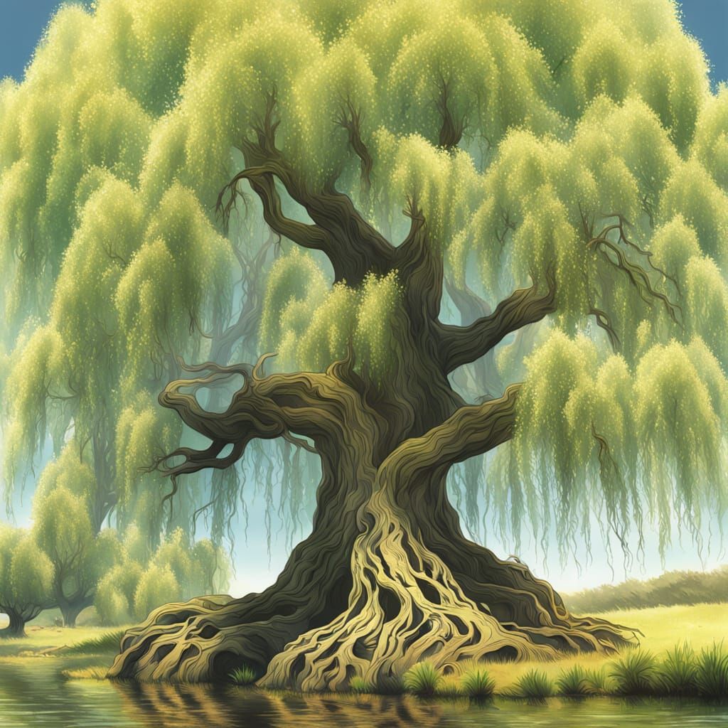 Gnarly Old Man Willow Gazing at the Sky