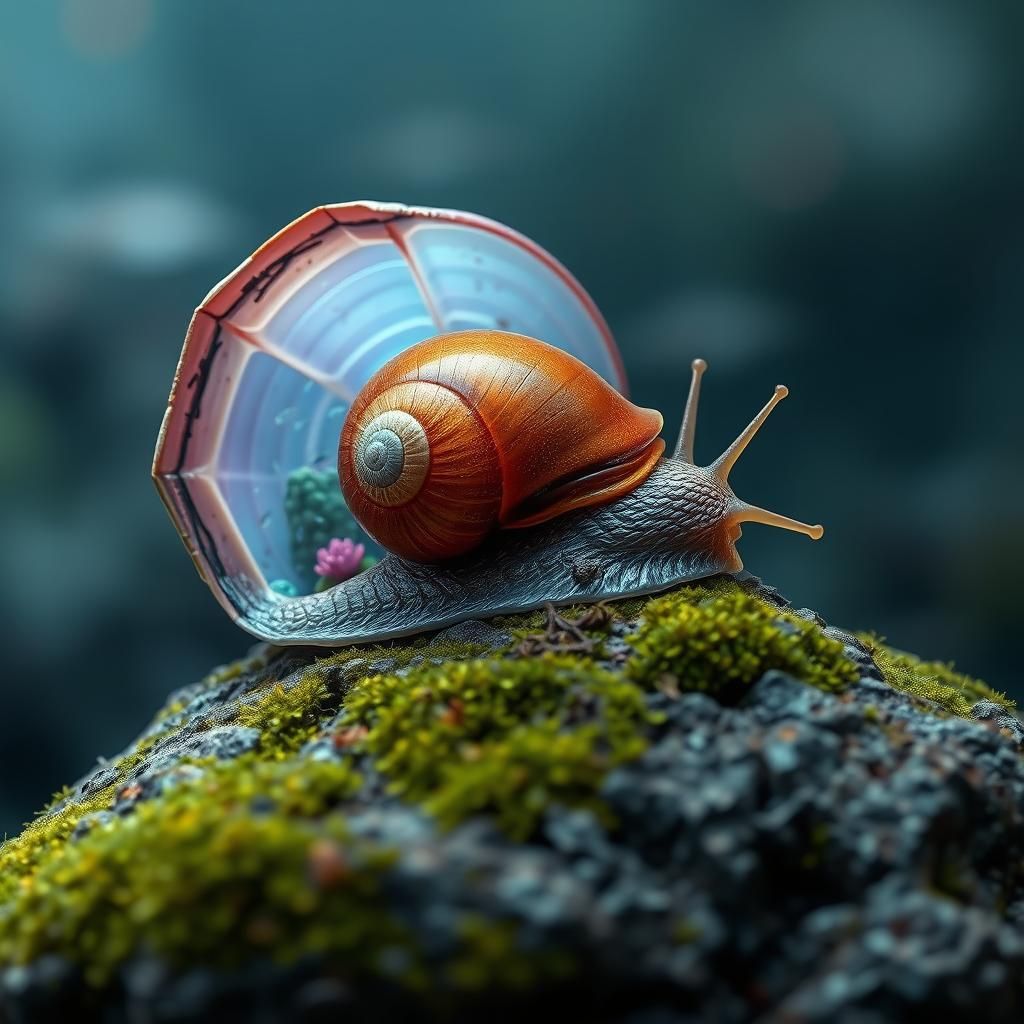 Surreal Snail Shell Reveals Miniature Ocean