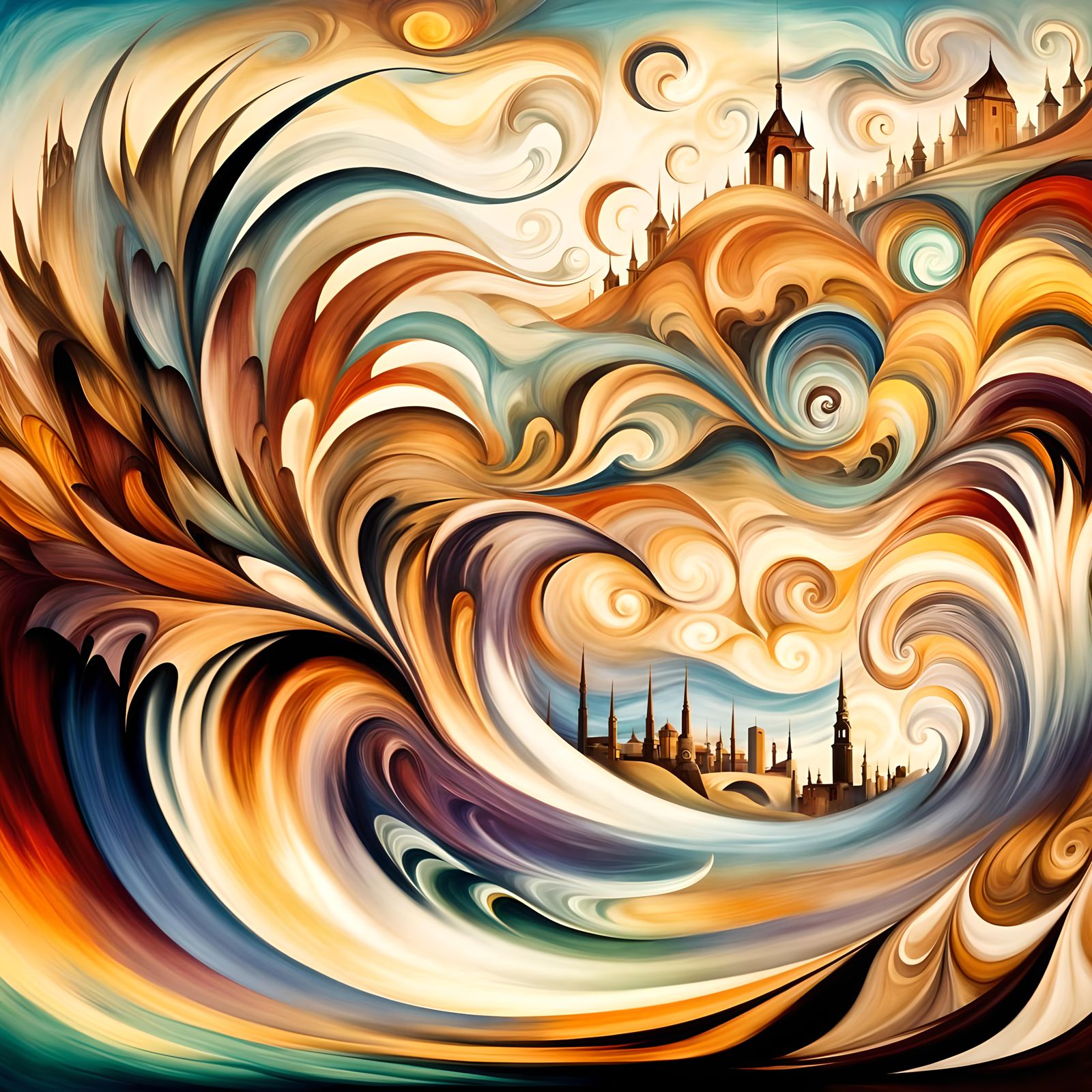 Abstract Swirling Winds Visualized