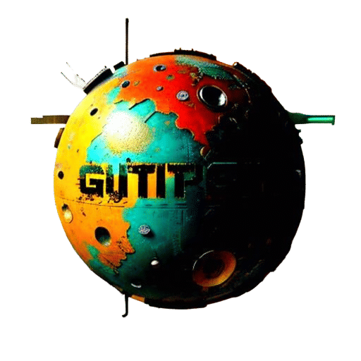 Gritty Retro Sci-Fi Diorama with Vibrant Colors