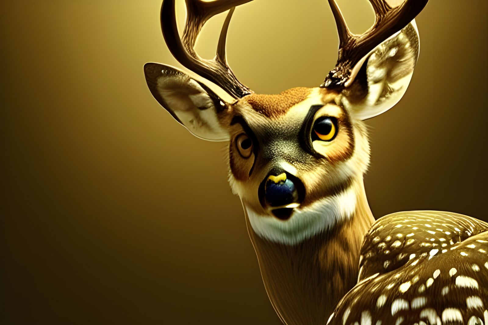 Enchanted Forest: Deer and Owl in Photorealistic Style